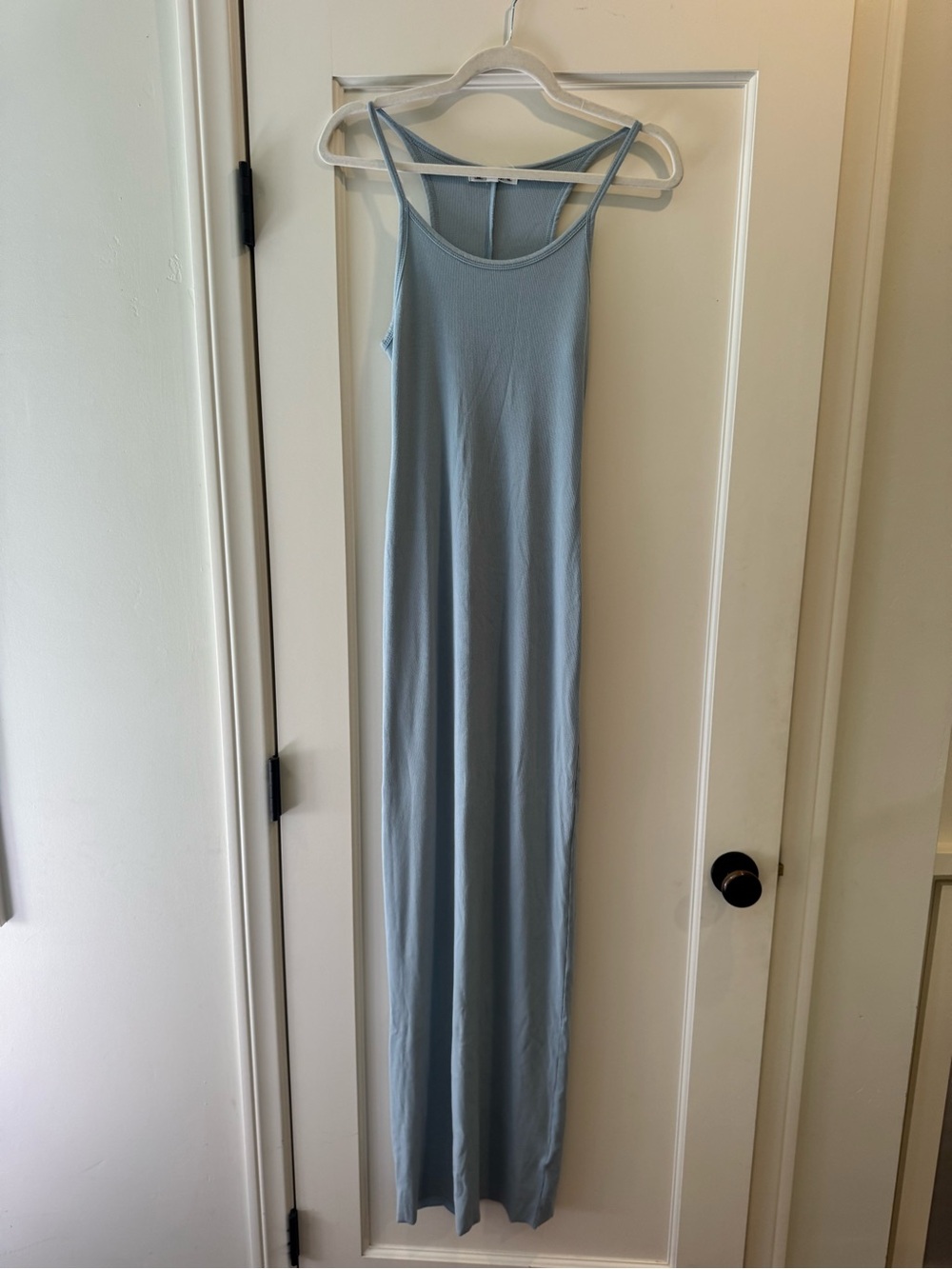 Eterne Soft Blue Racerback Maxi Dress
